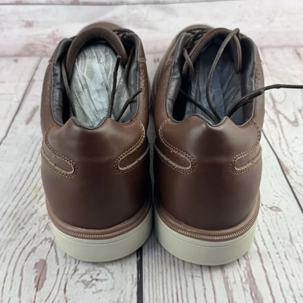 OrthoComfoot Mens Orthopedic Leather Dress Walking Shoes Dark Brown Size 12